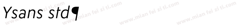 Ysans std字体转换
